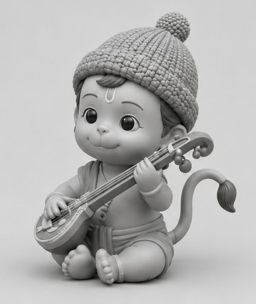Chibi Hanuman V22 3D Model (5 Inch)